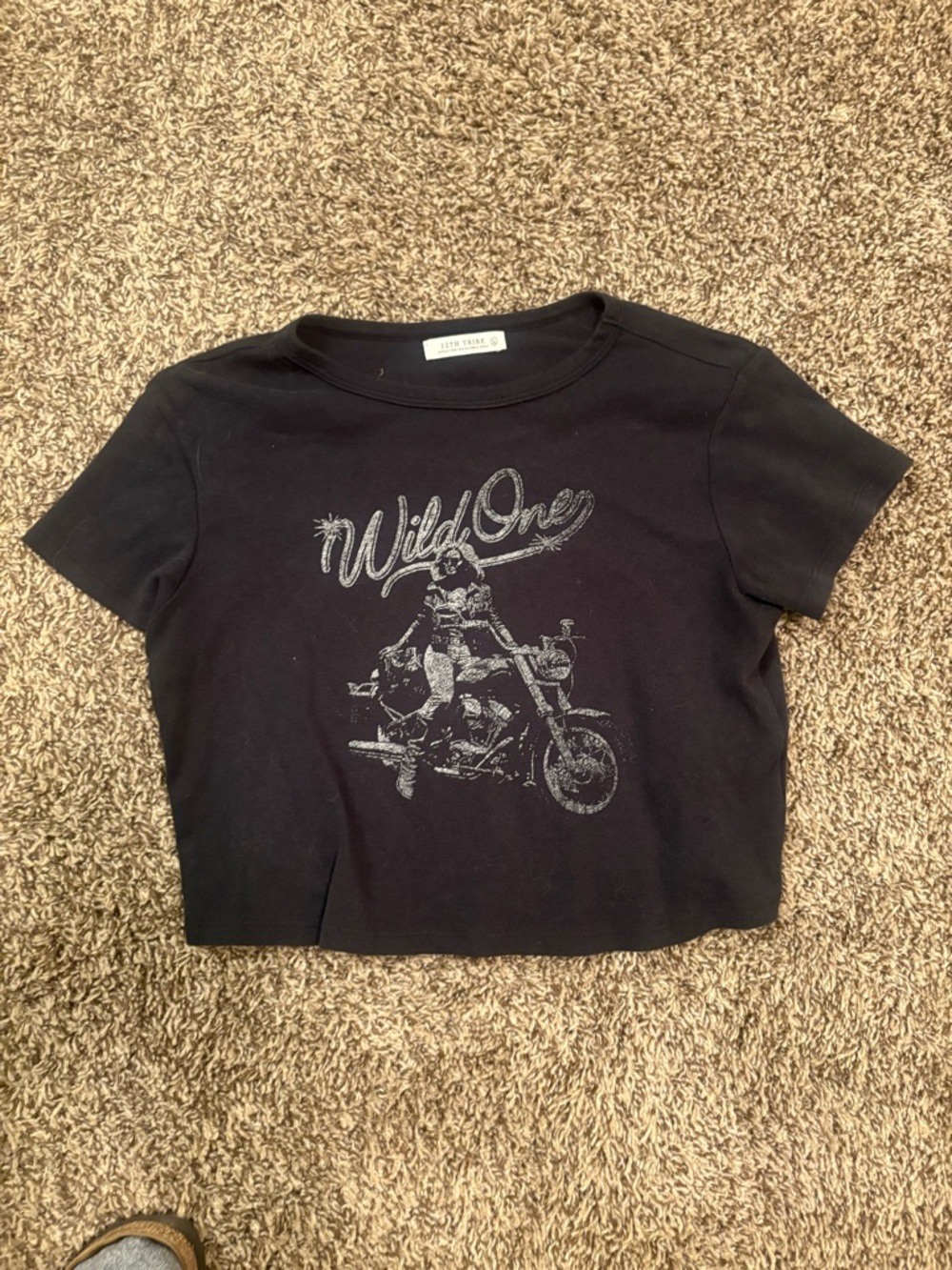 12th Tribe Black 'Wild One' Graphic Tee